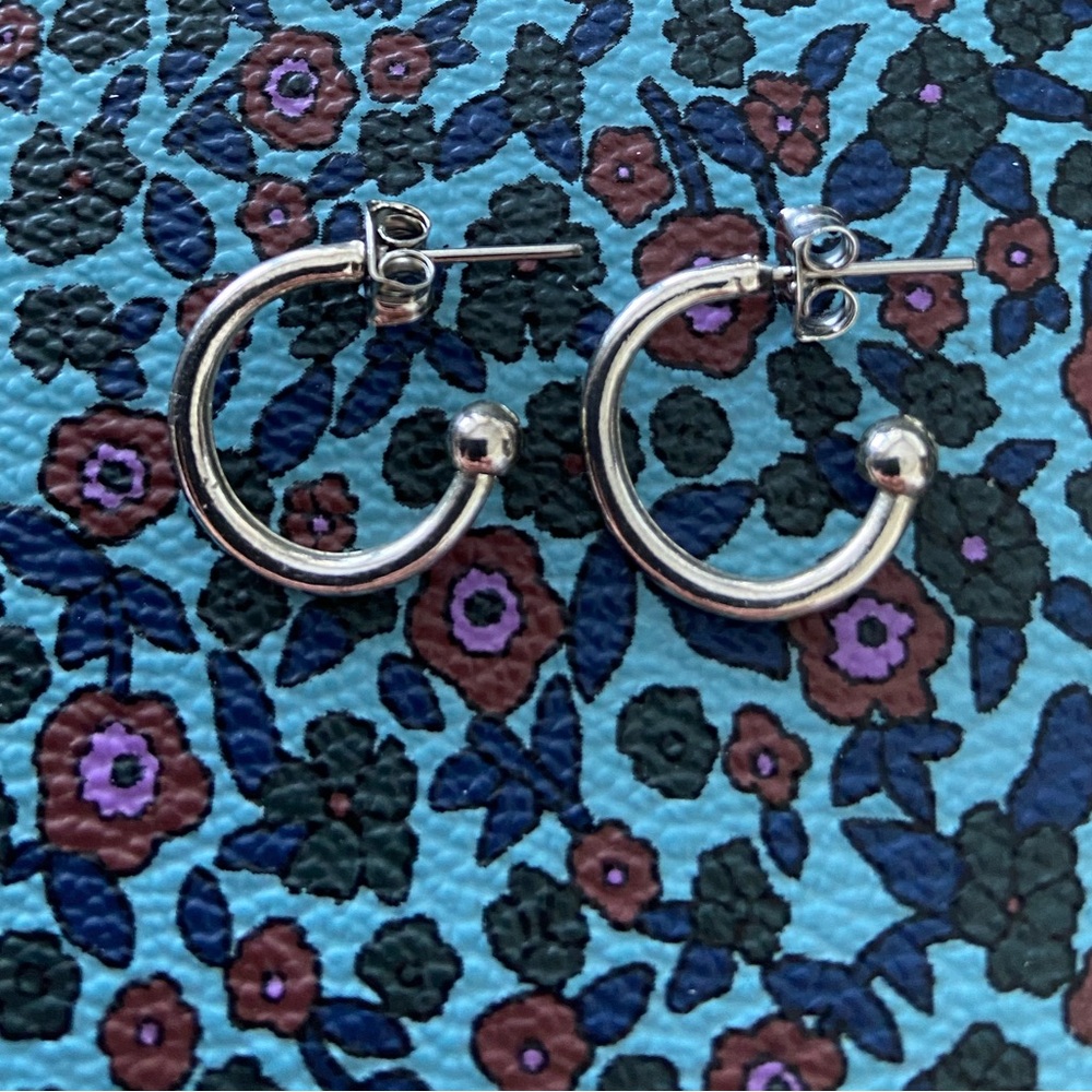 Silver hoop earrings
